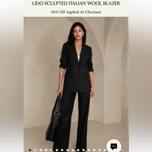 NWT Banana Republic Lido Italian Wool Suiting Blazer.